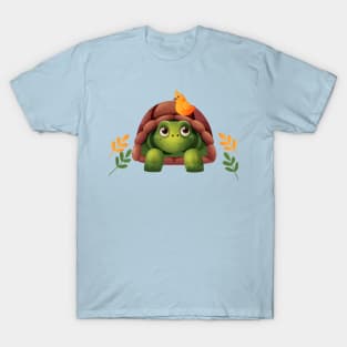 Turtle Bird Illustration T-Shirt